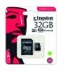 Tarjeta Micro SD 32GB Clase 10 Kingston                                    