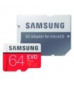 Tarjeta Micro SD 64GB Samsung EVO Clase 10                                 