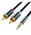 Cable Jack 3.5mm a 2 x RCA Audio Premium 1M                                