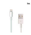Cable USB Compatible IPhone Lightning 1M Blanco                            
