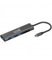 Hub Tipo-C Universal 5 en 1 Aluminio ( 3 x USB 3.0 + SD + Micro SD )       
